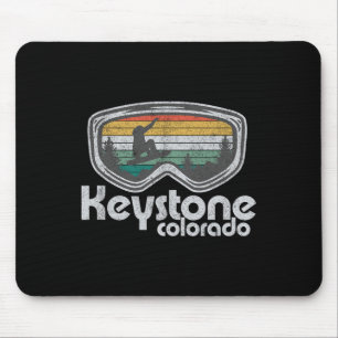 Ski Snowboard Keystone Snowboarding Retro Colorado Mouse Pad