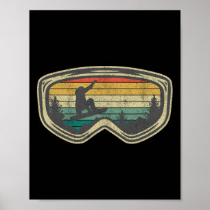 Ski Snowboard Mountain Snow Skiing Shirts And Gift Poster
