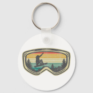 Ski Snowboard Mountain Snow Skiing Shirts Gift  Key Ring