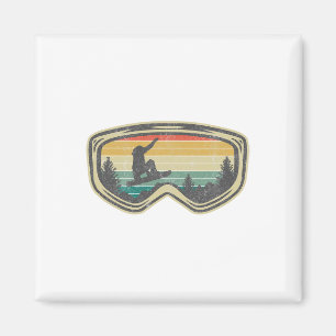 Ski Snowboard Mountain Snow Skiing Shirts Gift  Magnet