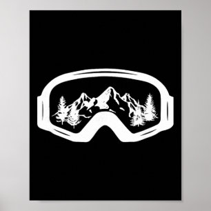 Ski Snowboard Ski Goggles Snow Winter Sports Skiin Poster