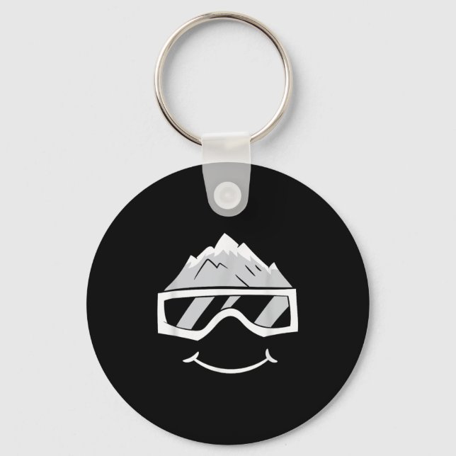 Ski Snowboard Skiing Goggles Snow Wintersport Skii Key Ring (Front)