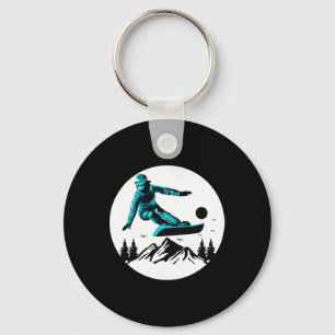 Ski Snowboard Skiing Snow Mountain Winter Snowboar Key Ring