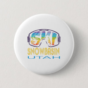 Ski Snowsin Utah Skiing Vacation 6 Cm Round Badge