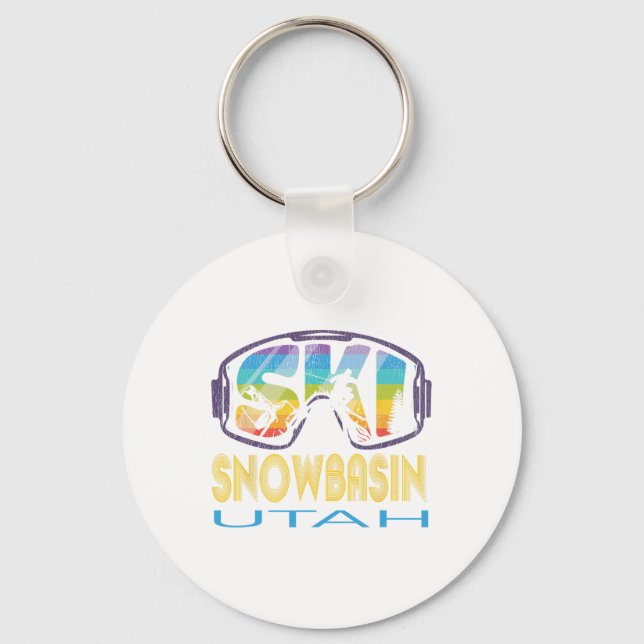 Ski Snowsin Utah Skiing Vacation  Key Ring (Front)