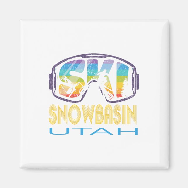 Ski Snowsin Utah Skiing Vacation  Magnet (Front)