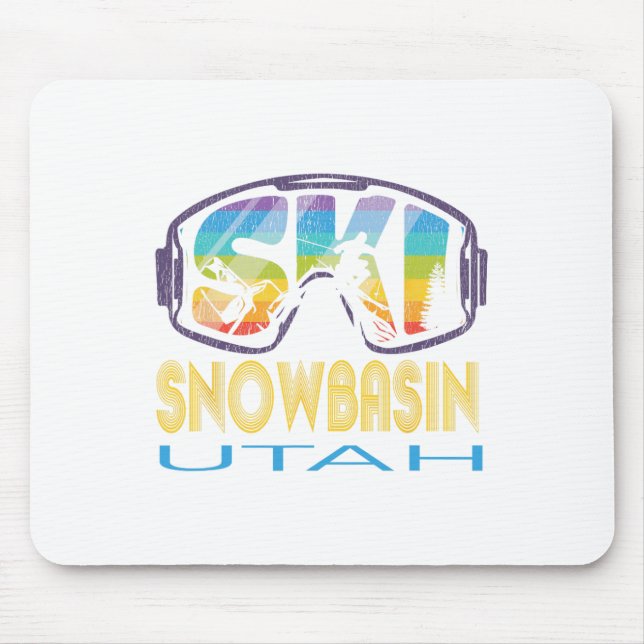 Ski Snowsin Utah Skiing Vacation  Mouse Pad (Front)
