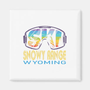 Ski Snowy Range Wyoming Skiing Vacation Magnet