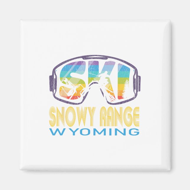 Ski Snowy Range Wyoming Skiing Vacation  Magnet (Front)