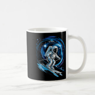Ski space winter sport skier funny skiing astronau coffee mug