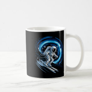 Ski space winter sport skier funny skiing astronau coffee mug