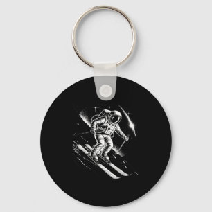 Ski space winter sport skiing funny skier astronau key ring