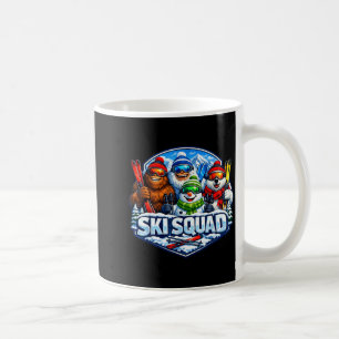 Ski squad sasquatch yeti snowman polar bear skiing coffee mug
