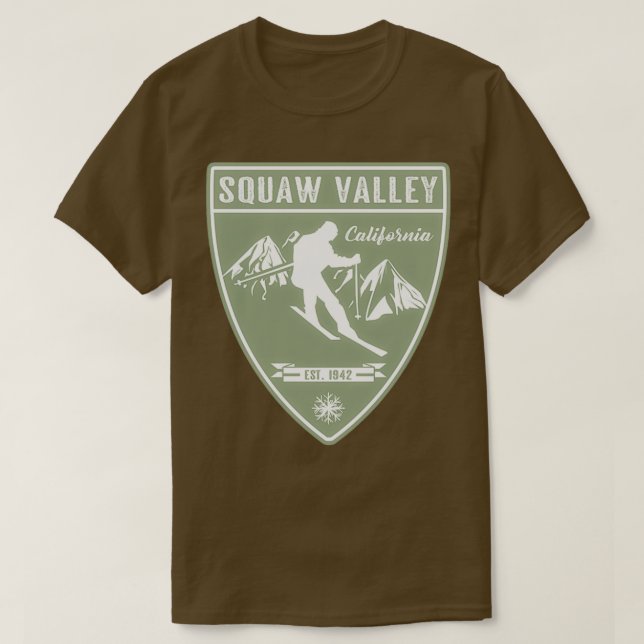 Ski Squaw Valley California T-Shirt (Design Front)