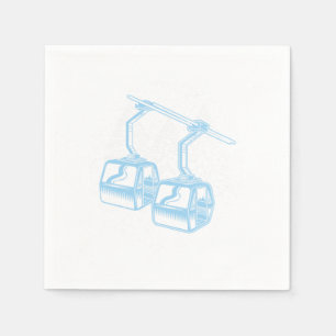 Ski Station Winter Sports Mountain Skier Gift Napkin