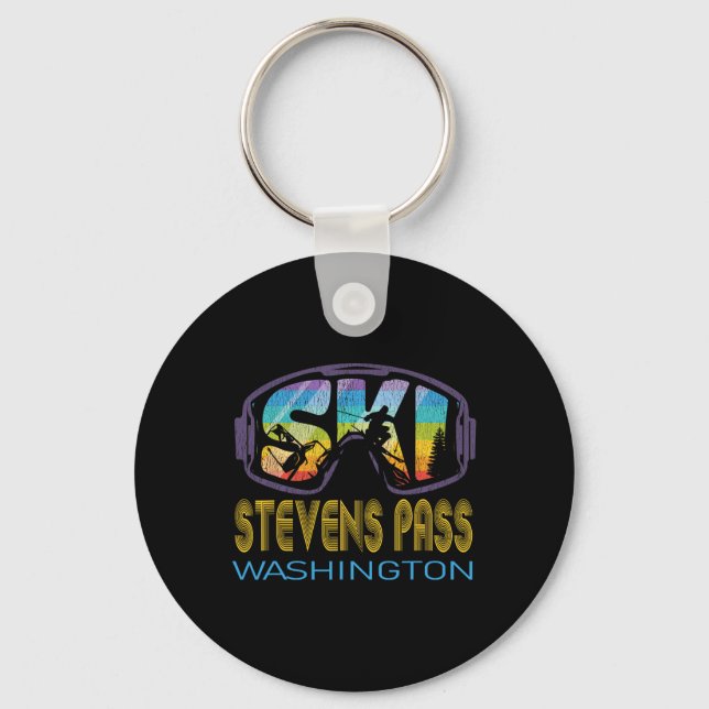 Ski Stevens P Washington Skiing Vacation  Key Ring (Front)