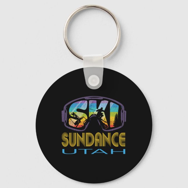 Ski Sundance Utah Skiing Vacation  Key Ring (Front)