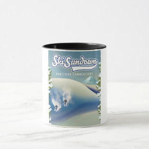 Ski Sundown Hartford Connecticut ski poster Mug