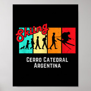 Ski t cerro catedral argentina for men and women poster