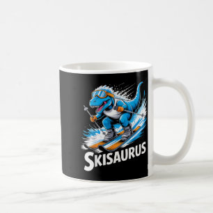 Ski t-rex winter sport skier dino funny skiing coffee mug