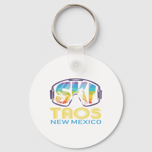 Ski Taos New Mexico Skiing Vacation  Key Ring (Front)