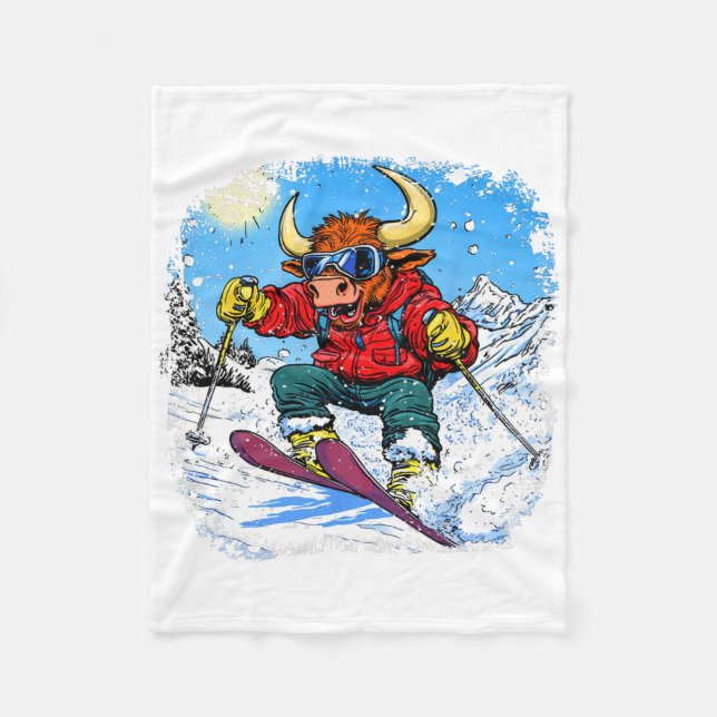 Ski Taurus  Fleece Blanket (Front)
