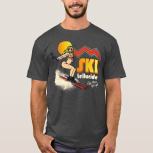 Ski Telluride 70s80s Retro Souvenir Style Skiing T-Shirt