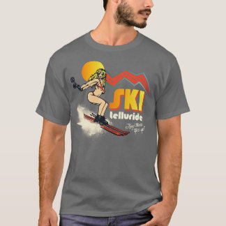 Ski Telluride 70s80s Retro Souvenir Style Skiing T-Shirt