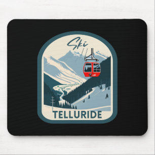 Ski Telluride Retro Vintage Style Telluride Skiing Mouse Pad