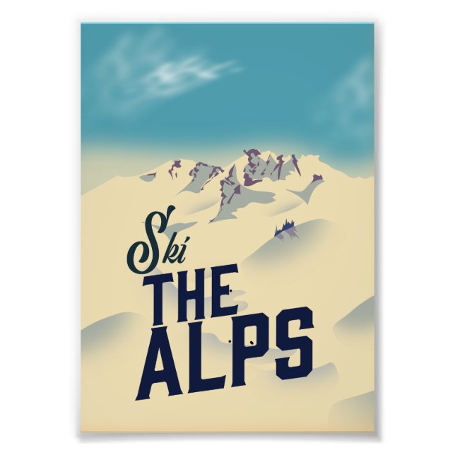 Ski The Alps Photo Print (Front)