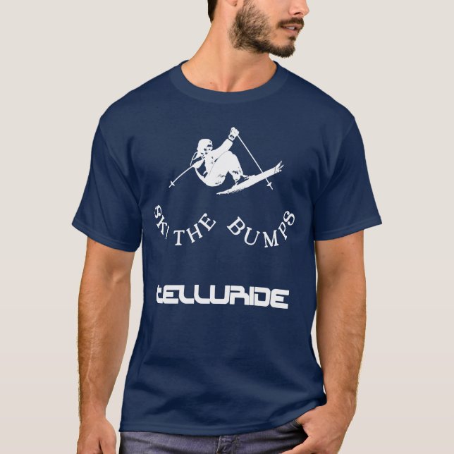 Ski The Bumps - Telluride Retro 70s/80s Tourist So T-Shirt (Front)