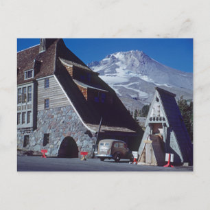 Ski Timberline Lodge Mt Hood Oregon 1950's Photo Postcard