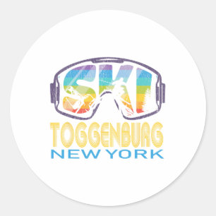 Ski Toggenburg New York Skiing Vacation Classic Round Sticker