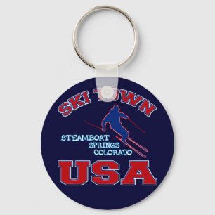 Ski Town USA, Steamboat Springs, Colorado Key Ring