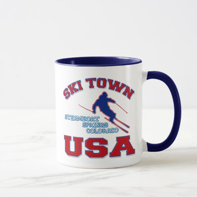 Ski Town USA, Steamboat Springs, Colorado Mug (Right)