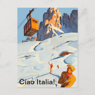 Ski Track in Italy Postcard