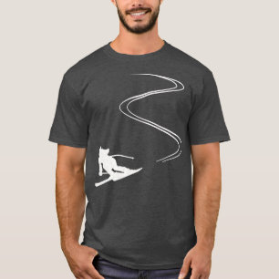 Ski track in the snow, ski  T-Shirt