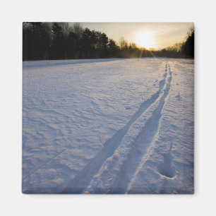 Ski tracks at the Willowbrook Farm Preserve in Magnet