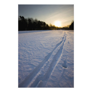 Ski tracks at the Willowbrook Farm Preserve in Photo Print