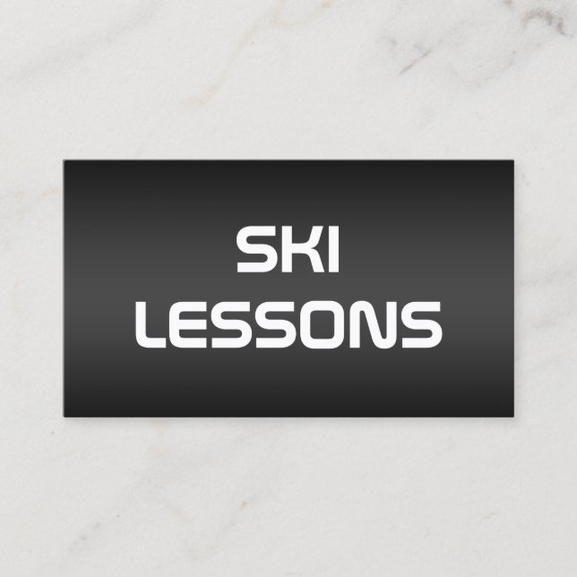 Ski Trainer Business Card (Front)