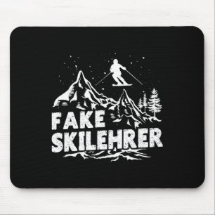 Ski Trainer Fake Skilehrer Skiing Funny Apres-ski  Mouse Pad