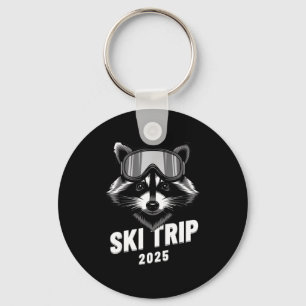 Ski trip 2025 men women funny skiing key ring