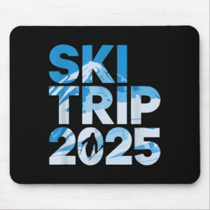 Ski trip 2025 men women funny skiing mouse pad