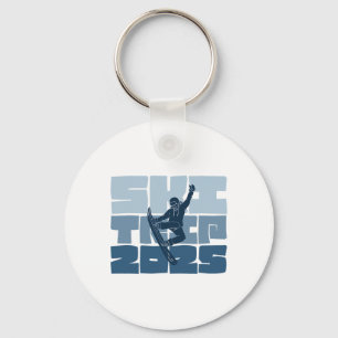 Ski Trip 2025 Men Women Funny Skiing Snowboard Key Ring