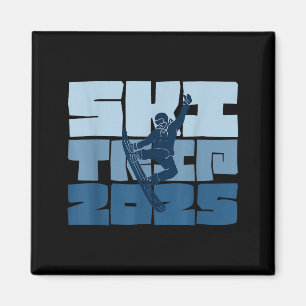 Ski trip 2025 men women funny skiing snowboard  magnet