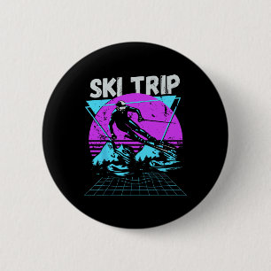 Ski Trip 2026 - Matching Family Snow Skiing Vacati 6 Cm Round Badge