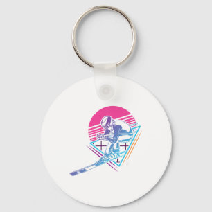 Ski Trip Skiing Retro Vintage 80s 90s Key Ring