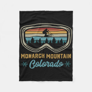 Ski Trip To Monarch Mountain Colorado 70s Style Sk Fleece Blanket