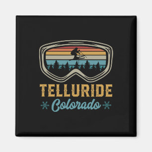 Ski Trip To Telluride Colorado 70s Style Mountain Magnet