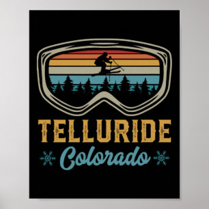 Ski Trip To Telluride Colorado 70s Style Mountain Poster